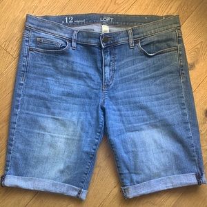 Ann Taylor Loft denim Bermuda shorts